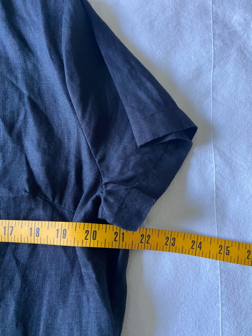 Quince Black Linen Button-Front Midi Dress Side Pockets - Picture 7 of 10